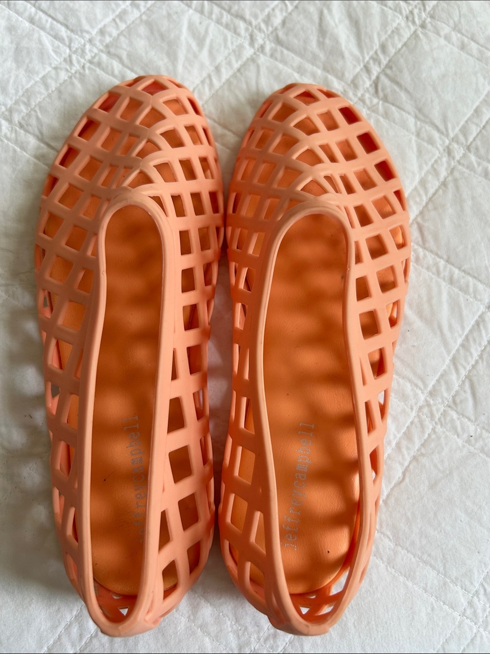 Jeffrey Campbell Peach Cage Ballet Flats